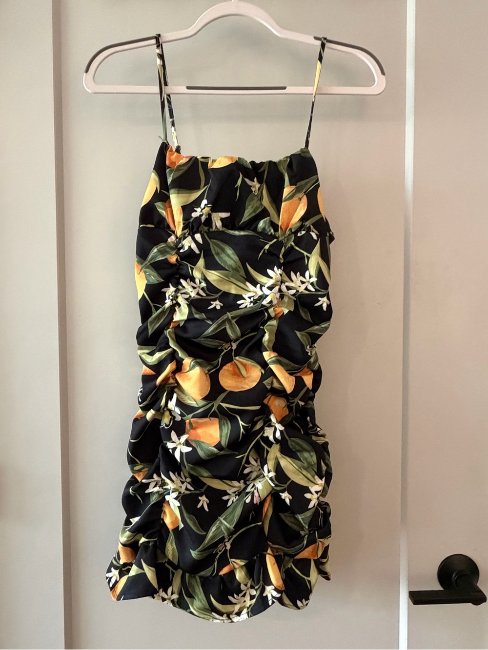 Cider Black Fruit Mini Dress